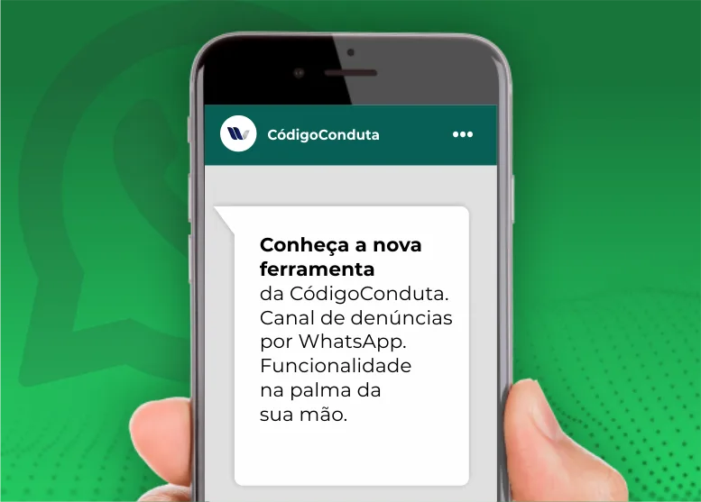 Canal de denúncias da Código Conduta pelo WhatsApp